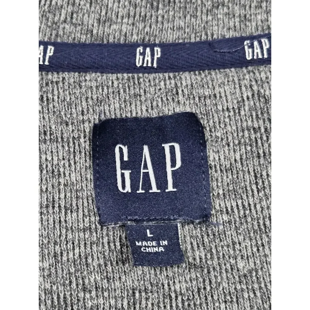 GAP Mock Neck 1/4 Zip Sweater Sweatshirt Lot Of 2 Blue Gray Mens Large Casual